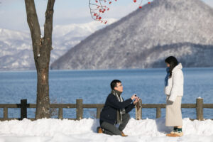 proposal at lake Toya